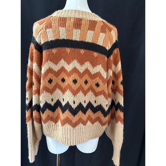 &Merci Womens Geometric Knit Sweater - Cozy Fall/Winter Style - Picture 3 of 4